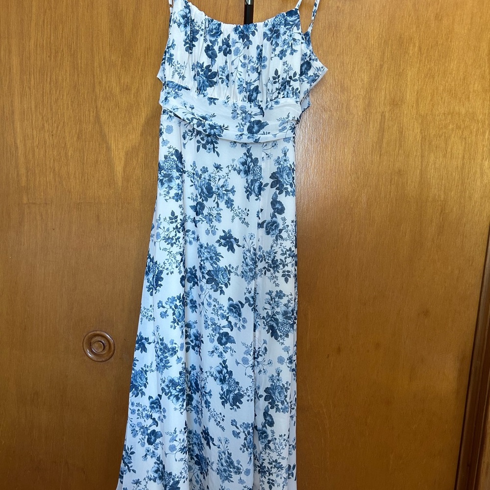 Lovely Day Blue Floral Midi Dress